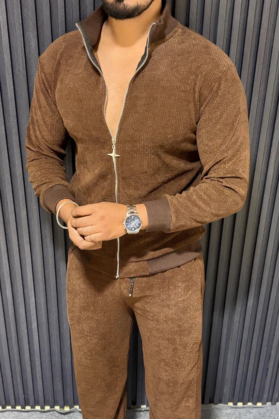 SUPER COZY TRACKSUIT - BROWN - SET OF 4 PCS ( M L XL XXL ) x Rs.1295