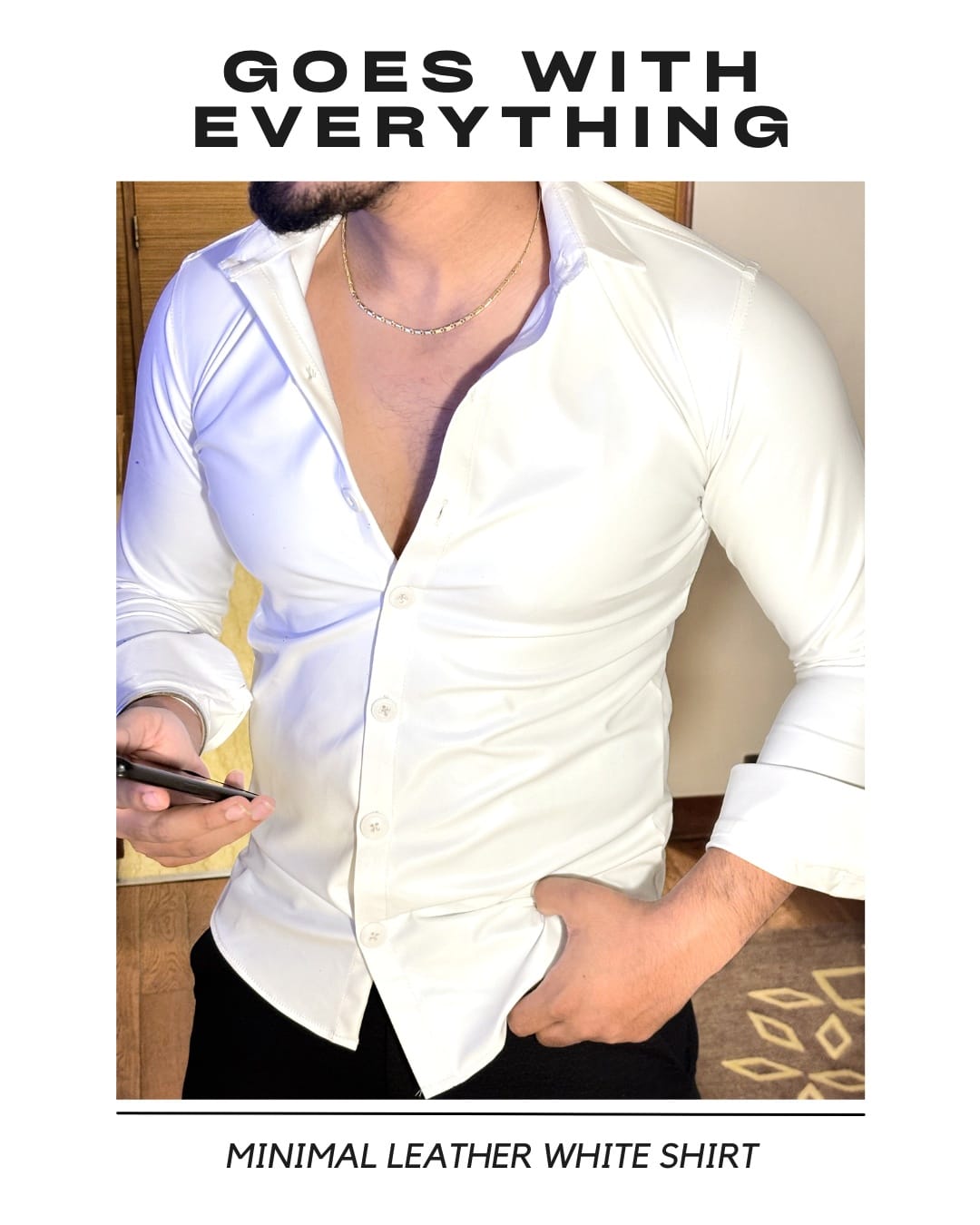 Leather shirt - SET OF 4 PCS ( M L XL XXL ) x Rs.750