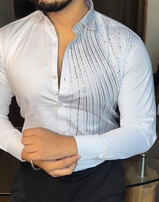 One side stone shirt - SET OF 4 PCS ( M L XL XXL ) x Rs.645