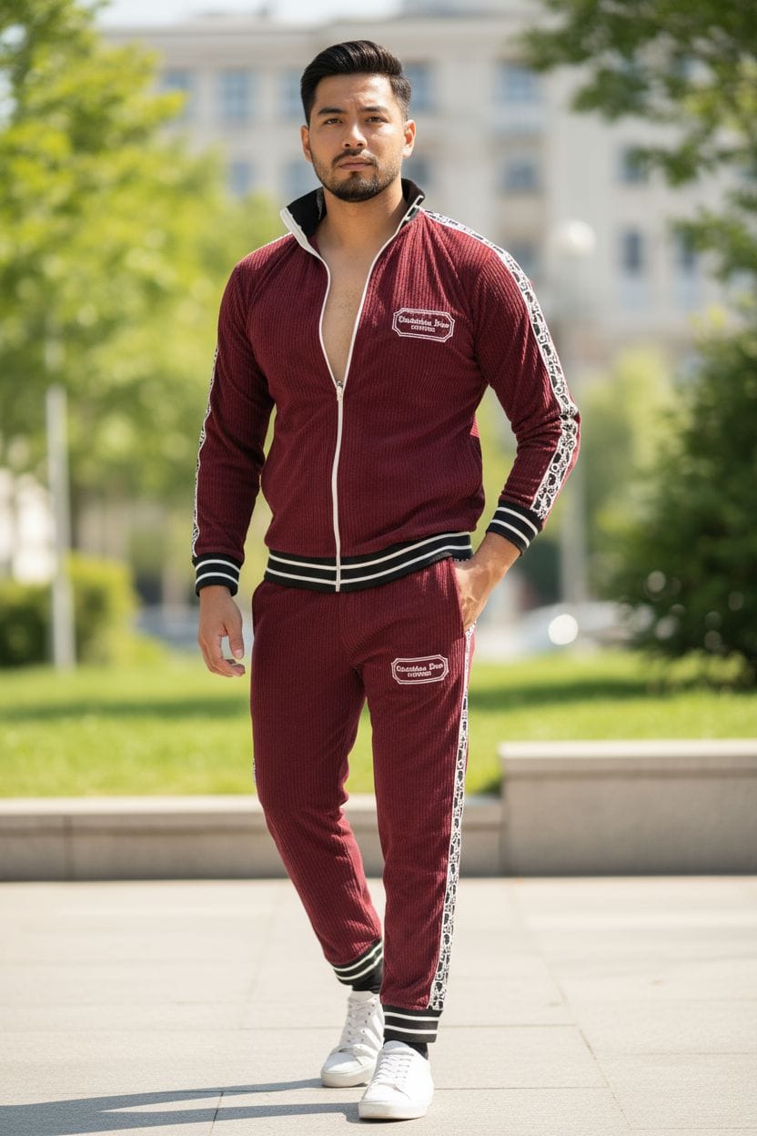 CHRISTIAN DYOR CORDROUY TRACKSUIT - SET OF 4 PCS ( M L XL XXL ) x Rs.1395