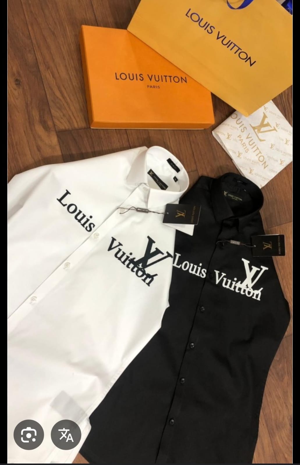 LV SHIRTS- 2 COLOURS 2 COLOURS{ set of 8 pc ( 2 colour x 4 size )