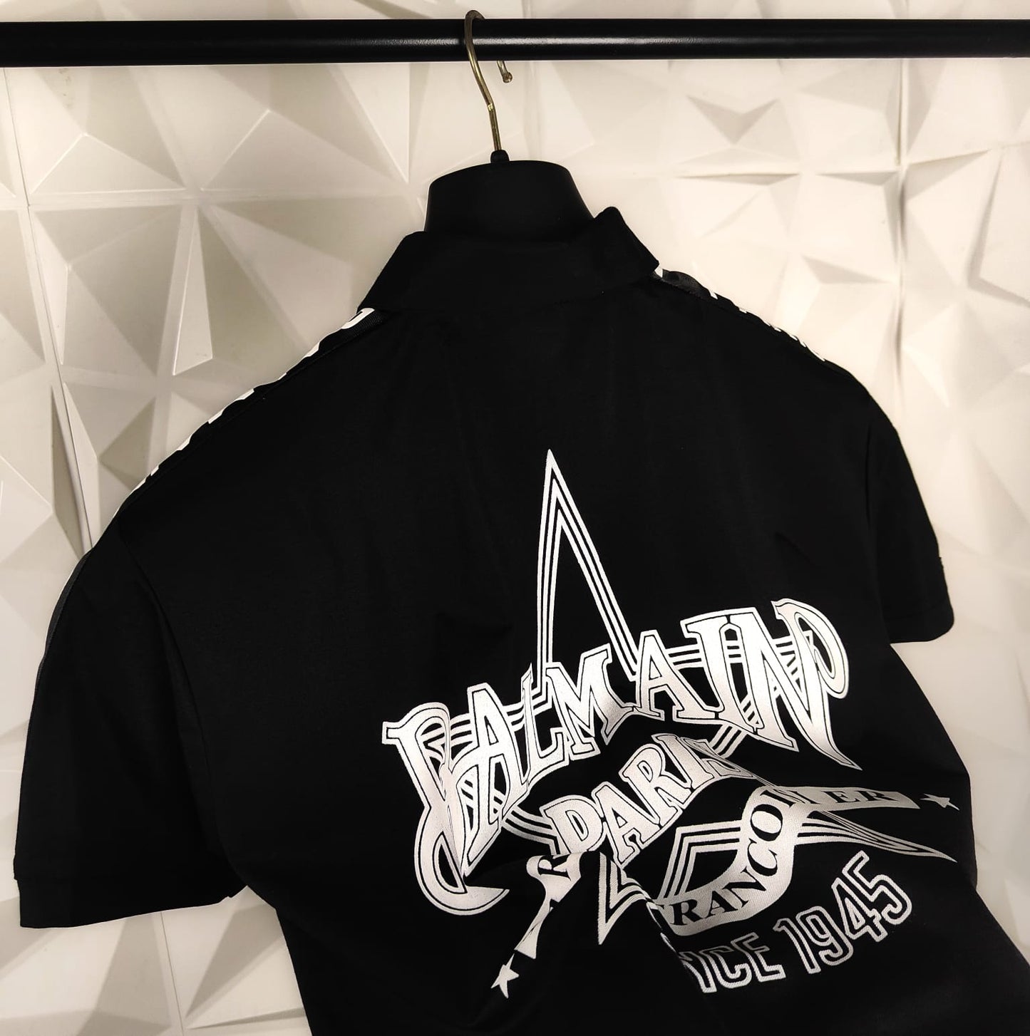 Balmain Back Print Tshirt- 4 Colours 2 COLOURS{ set of 16 pc ( 4 colour x 4 size )