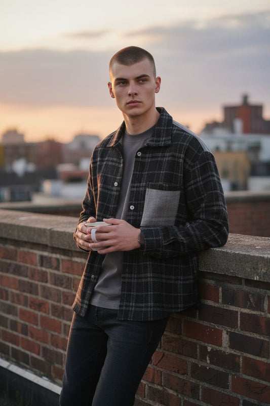 CHECK SHACKET - SET OF 4 PCS ( M L XL XXL ) x Rs.595