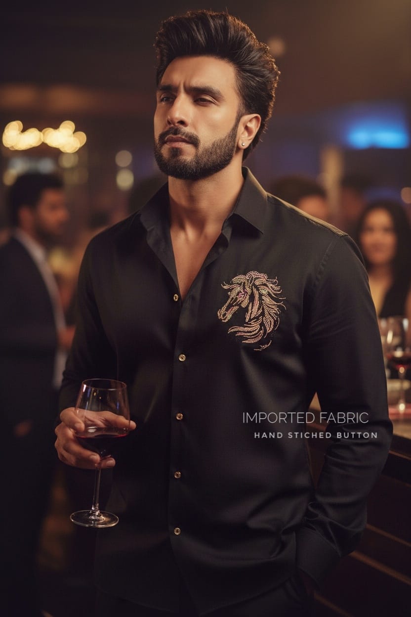 HORSE EDITION PARTY WEAR SHIRT- SET OF 20 PCS ( M L XL XXL ) x Rs. 895