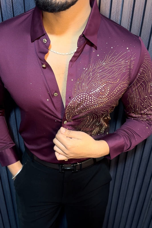 CHINA STICHLESS EAGLE JACQUARD SHIRT - SET OF 20 PCS ( M L XL XXL ) x Rs. 1195