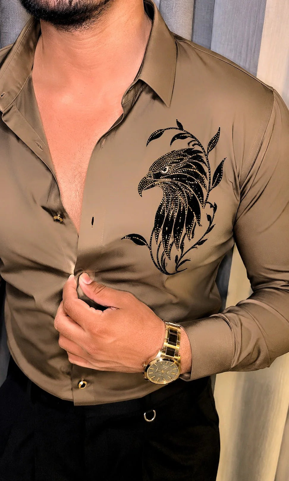 EAGLE LUXE STITCHLESS JACQUARD SHIRT - SET OF 20 PCS ( M L XL XXL ) x Rs. 1195