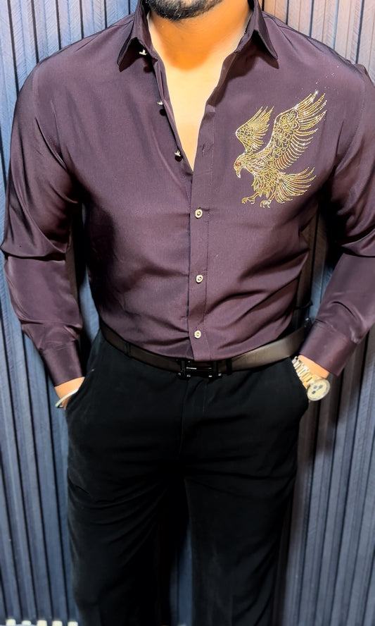 EAGLE SWAROSKVI HAND STICHED BUTTON - SET OF 24 PCS ( M L XL XXL ) x Rs.795