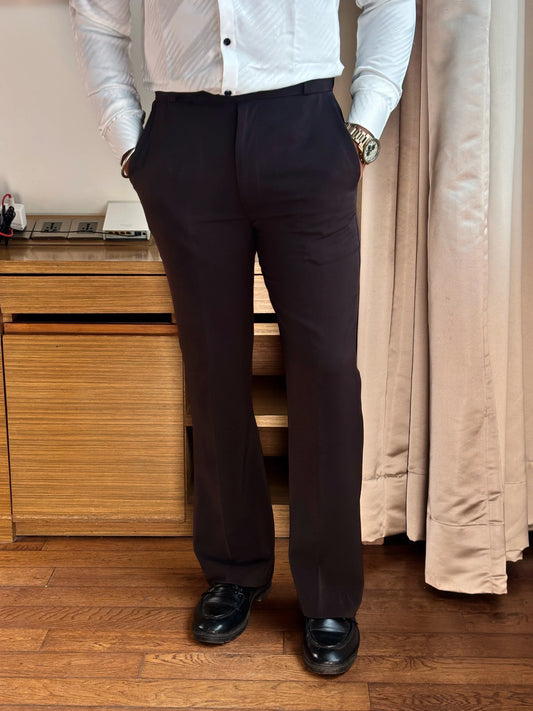 Japanese Bootcut Trouser - Brown{ SET OF 4PC - M L XL XXL ) }