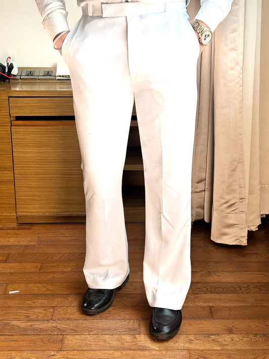 Japanese Bootcut Trouser - White { SET OF 4PC - M L XL XXL ) }