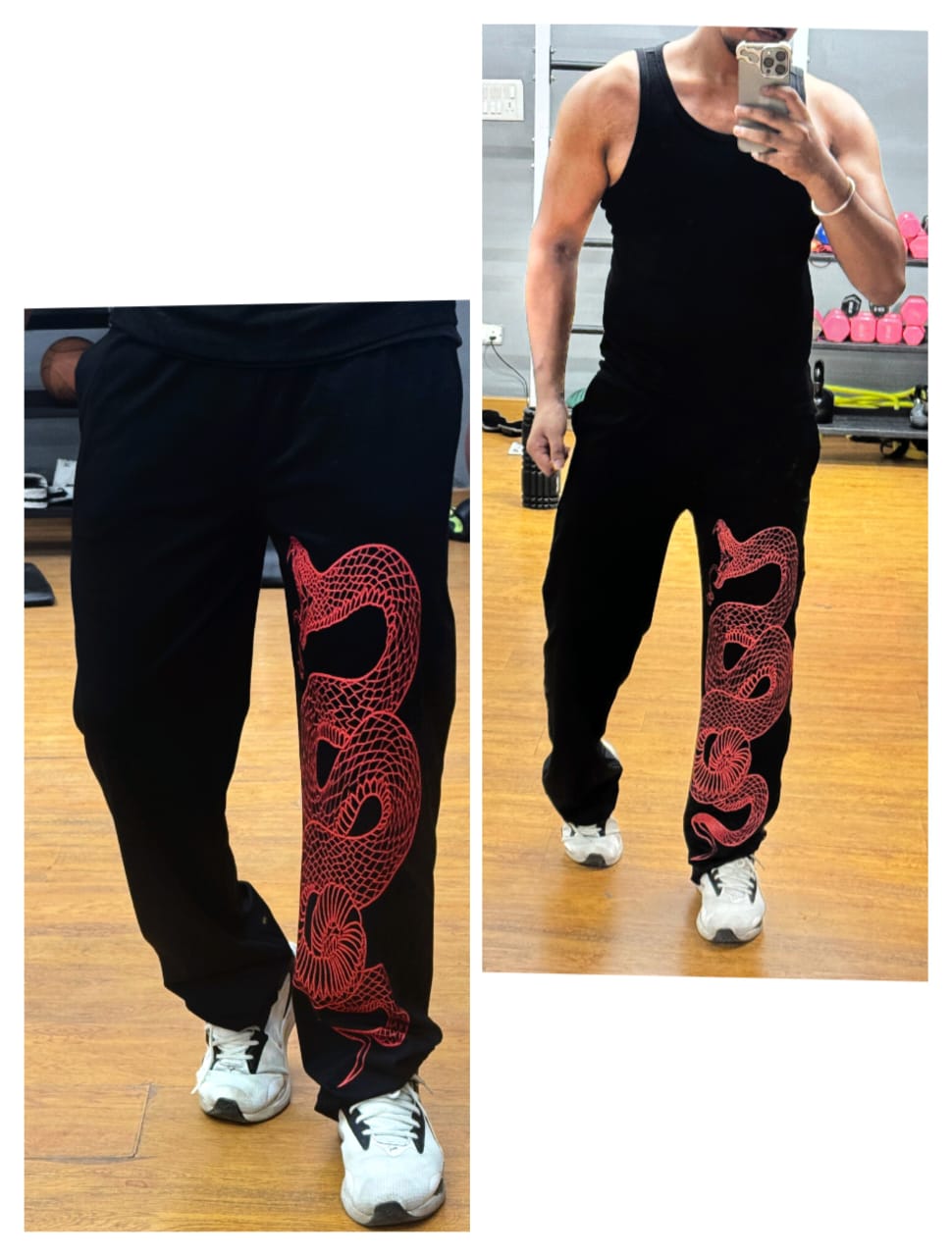 GENGI RED SNAKE TRACKPANTSset of 4 pc( 4 size )