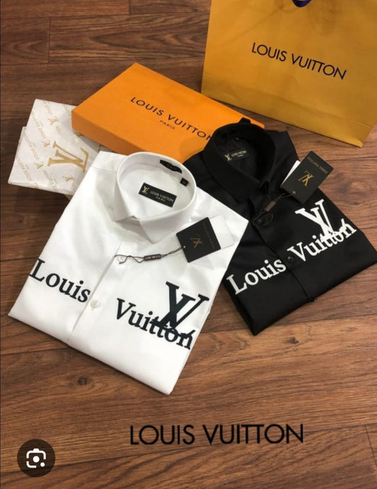 LV SHIRTS- 2 COLOURS 2 COLOURS{ set of 8 pc ( 2 colour x 4 size )
