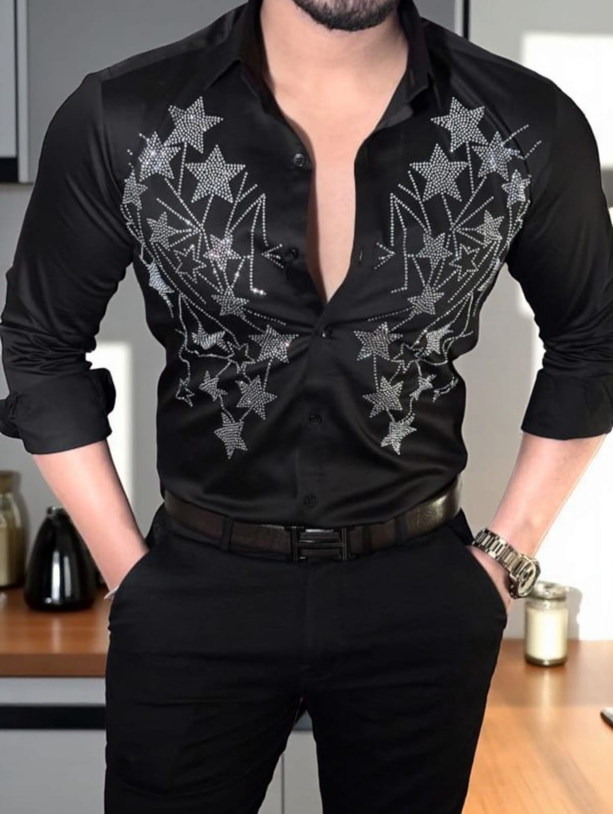 GALAXY SHIRTS- 5 COLOURS{ set of 20 pc ( 5 colour x 4 size )