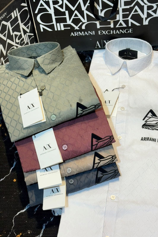 AX FLOCKING SHIRSTS- { SET OF 24 PC ( 6 COLOUR X 4 SIZE ) }