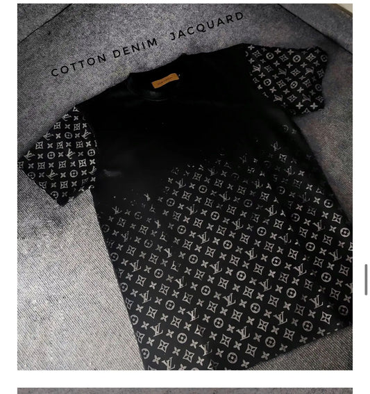 LV Round Neck Tshirt- Denim