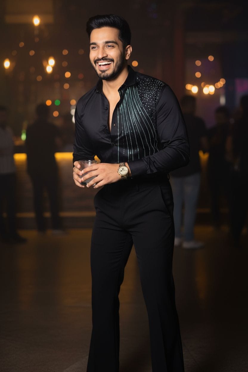 One side stone shirt - SET OF 4 PCS ( M L XL XXL )  x Rs.645