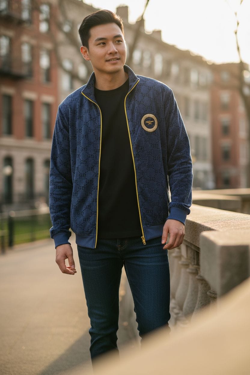 GUGGI REVERSIBLE JACKET - SET OF 4 PCS ( M L XL XXL ) x Rs.795