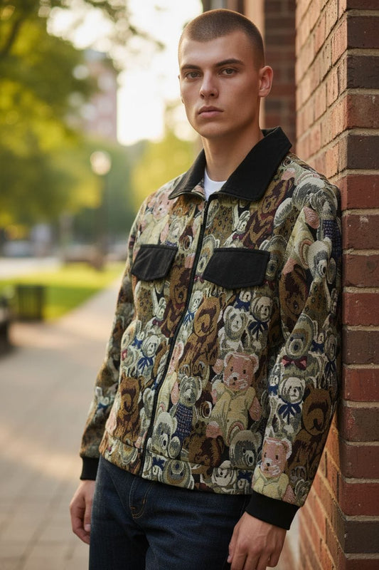 VL ALL OVER UPPER JACKET - BLACK - SET OF 4 PCS ( M L XL XXL ) x Rs.750