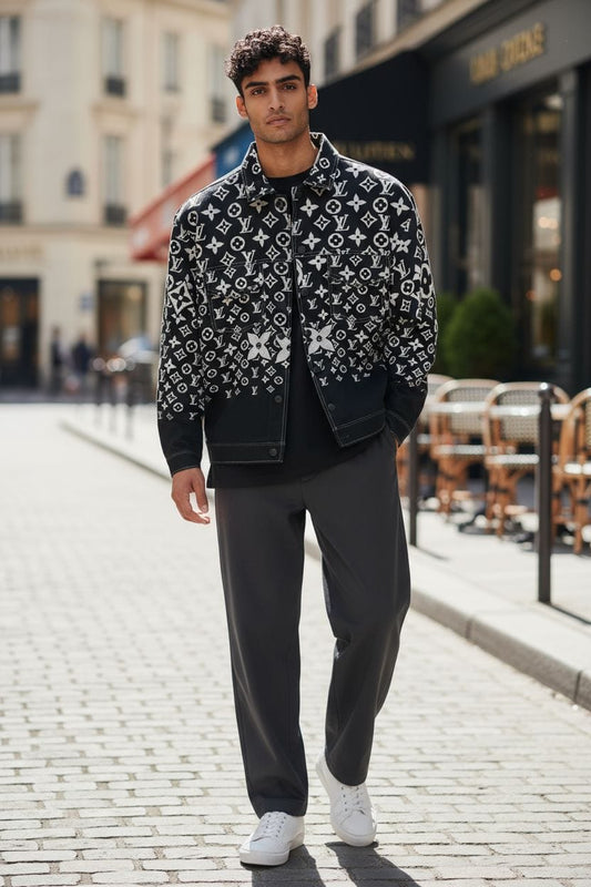 VL ALL OVER UPPER JACKET - BLACK - SET OF 4 PCS ( M L XL XXL ) x Rs.750