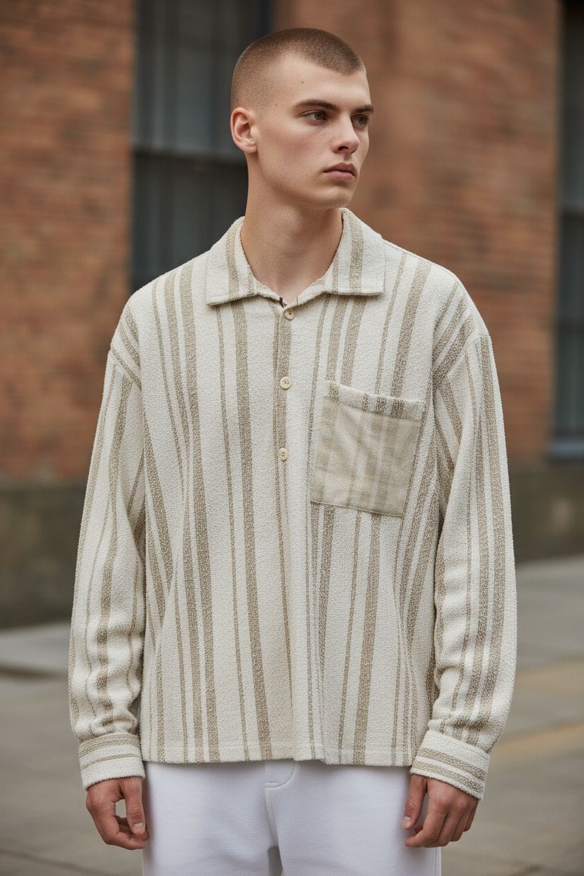 STRIPE SHACKET - SET OF 4 PCS ( M L XL XXL ) x Rs.595