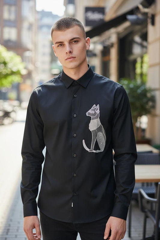 GLOWING CAT DESIGN - SET OF 4 PCS ( M L XL XXL ) x Rs.595