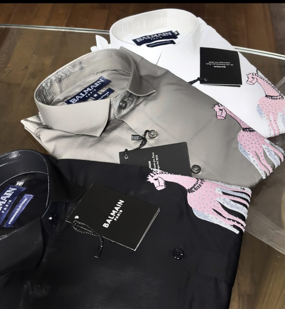 EMBROIDERY HORSE SHIRT - SET OF 4 PCS ( M L XL XXL ) x Rs.595