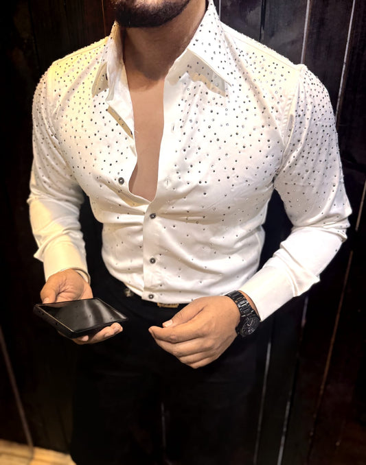 ALL STUD BIG COLLAR SHIRT - SET OF 4 PCS ( M L XL XXL ) x Rs.950