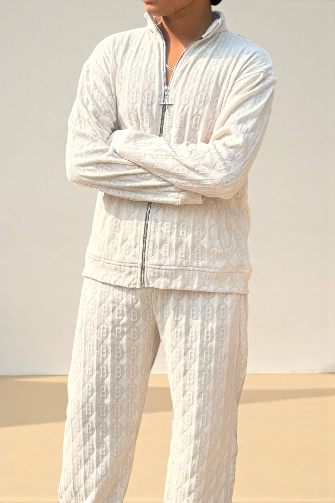 SUPER COZY TRACKSUIT - WHITE - SET OF 4 PCS ( M L XL XXL ) x Rs.1295