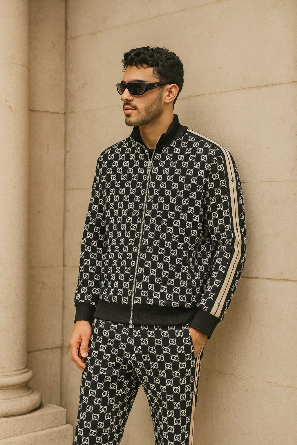 GUGGI ALL OVER BLACK - SET OF 4PCS( M L XL XXL ) x Rs. 1395