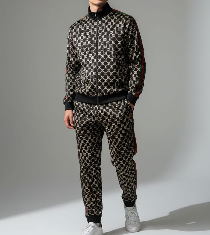 Guggi all over golden red greeen patti - SET OF 4PCS ( M L XL XXL ) x Rs.1395