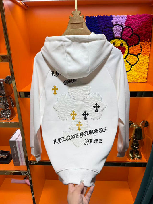 IMPORTED HOODIE- SET OF 8 PCS ( L XL XXL ) x 1350 ( WHITE AND BLACK )