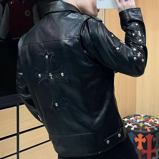 CHROMEHEART IMPORTED LEATHER JACKET - SET OF 4 PCS (M L XL XXL ) x 2995