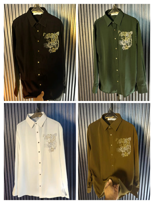 KING DIAMOND WORK SHIRT- SET OF 16 PCS ( M L XL XXL )  x Rs. 650