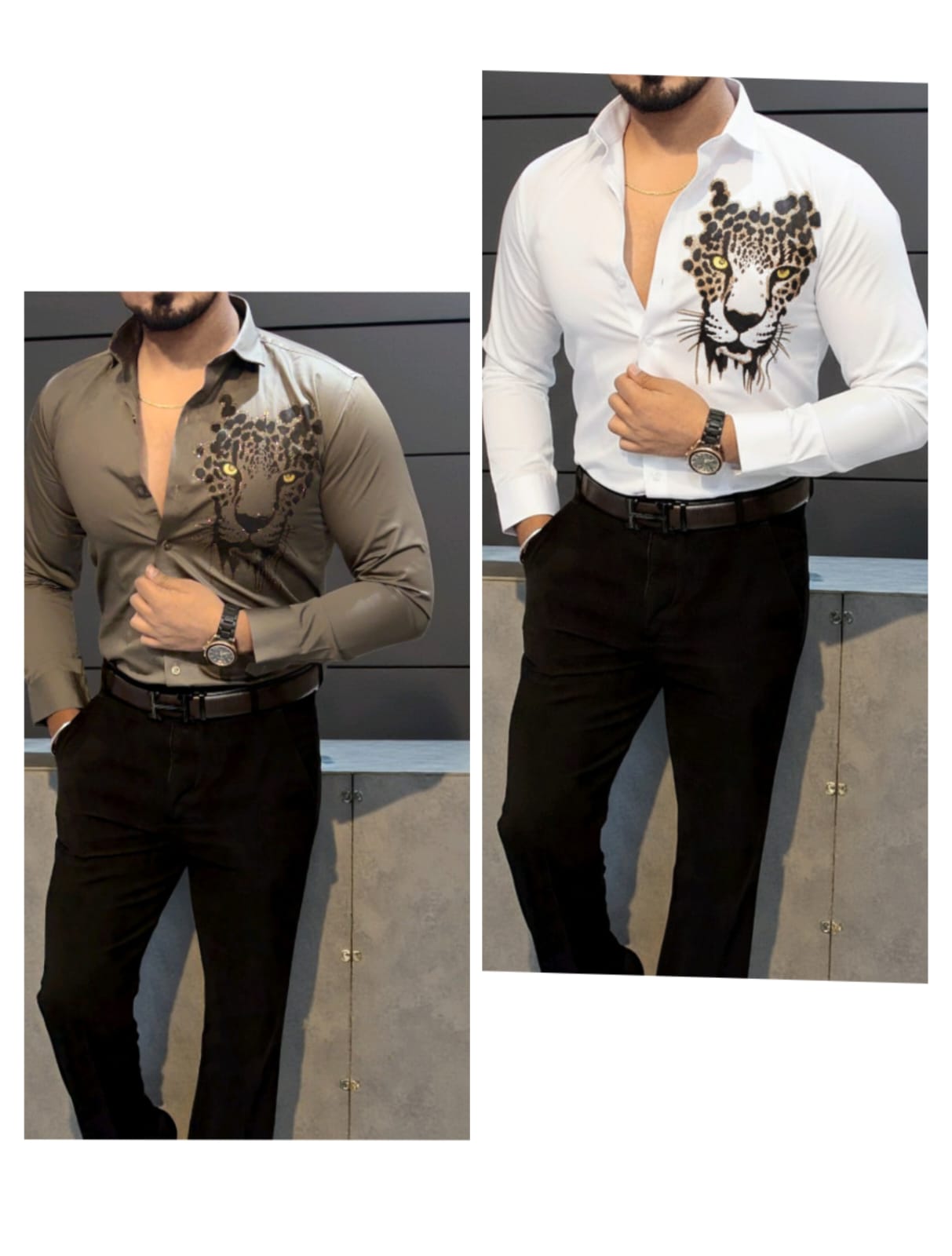 BALMAIN TIGER EDITION SHIRT- SET OF 12PCS ( M L XL XXL )  x Rs. 595