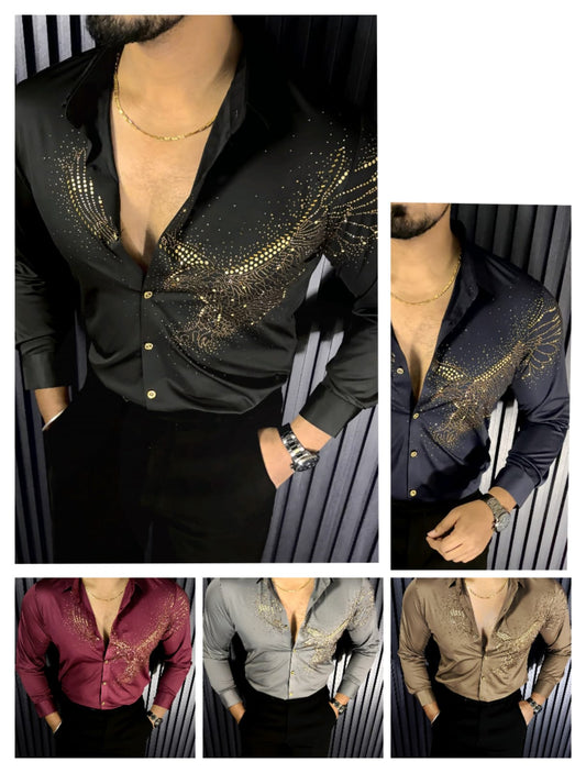 FALCON SCATTERED STICHLESS SHIRT - SET OF 8 PCS ( M L XL XXL )  x Rs. 995