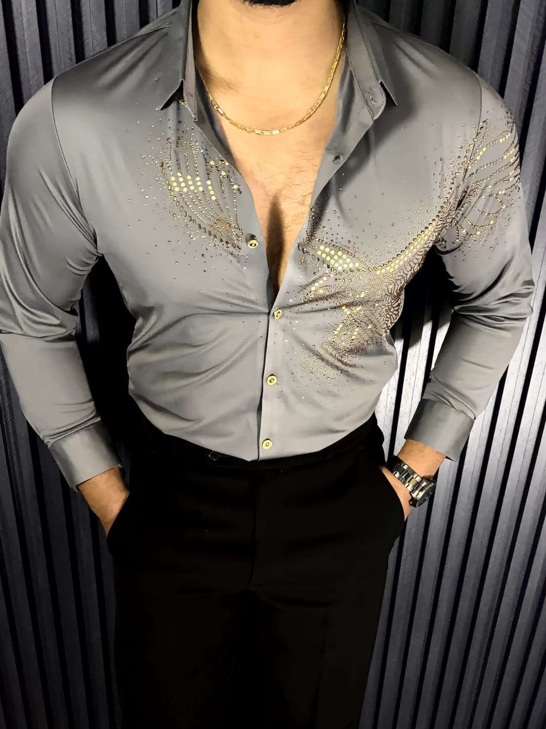 FALCON SCATTERED STICHLESS SHIRT - SET OF 8 PCS ( M L XL XXL )  x Rs. 995