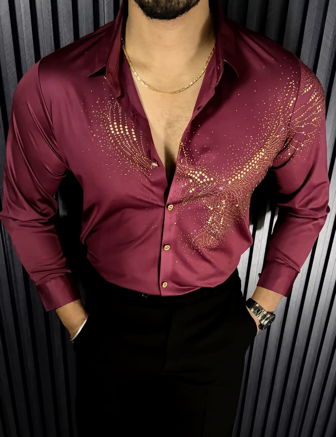 FALCON SCATTERED STICHLESS SHIRT - SET OF 8 PCS ( M L XL XXL )  x Rs. 995