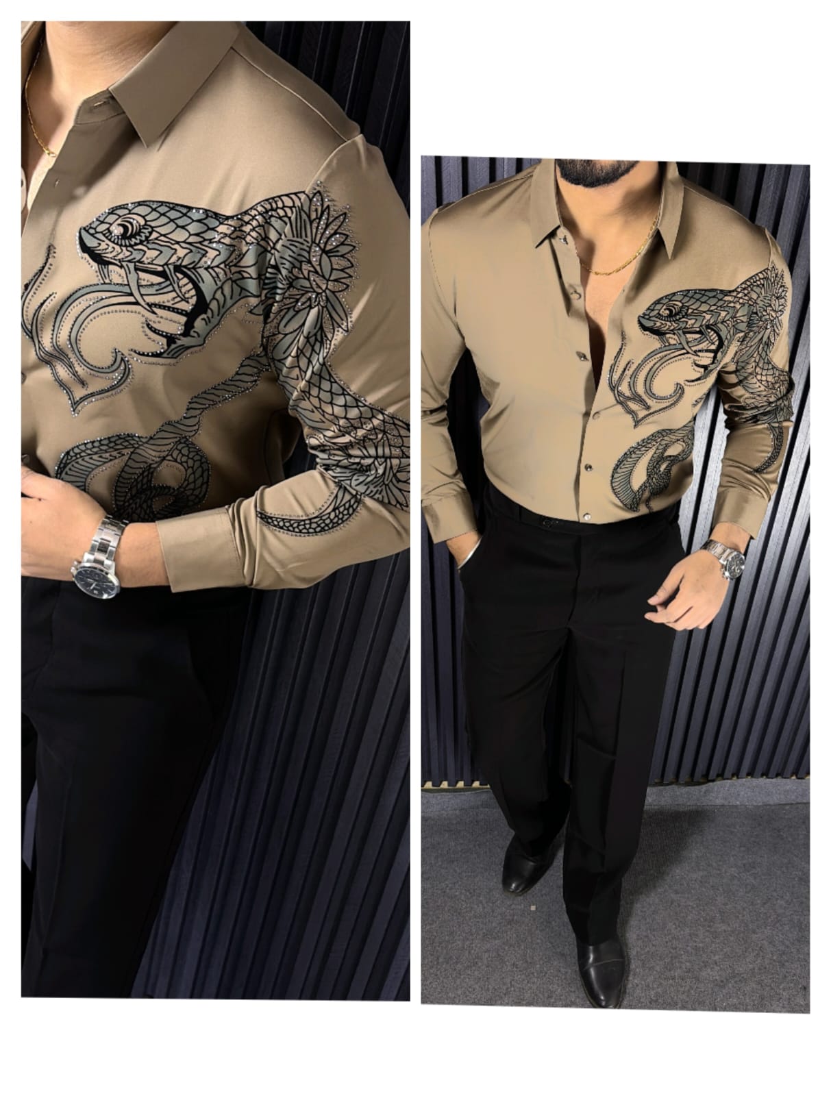 POISON STITCHLESS SHIRT - SET OF 16 PCS ( M L XL XXL )  x Rs. 1195