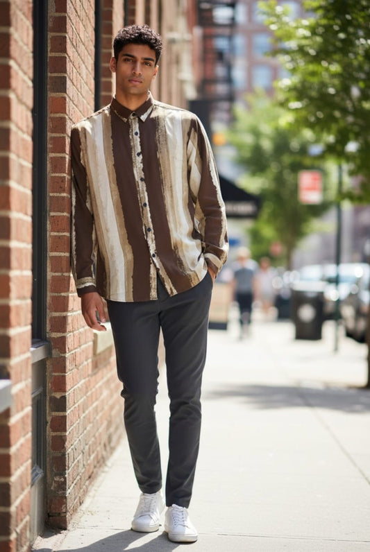 ABSTRACT STRIPES SHIRT