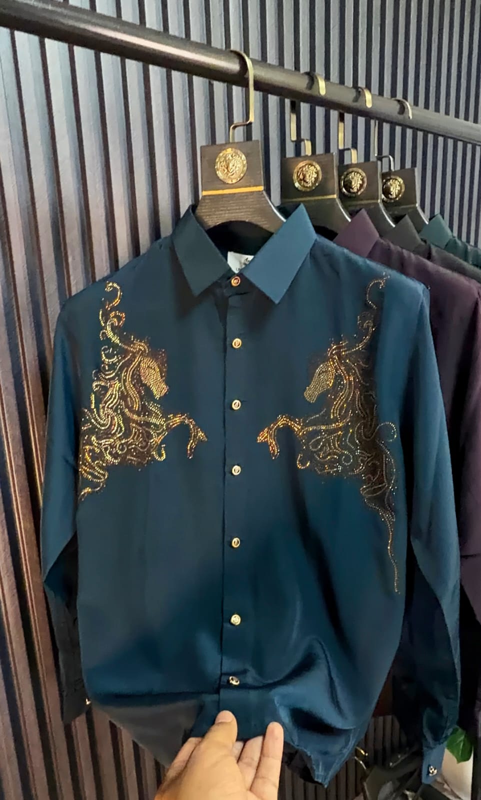 ALPHA HORSE DIAMOND SHIRT - SET OF 16 PCS ( M L XL XXL )  x Rs. 795
