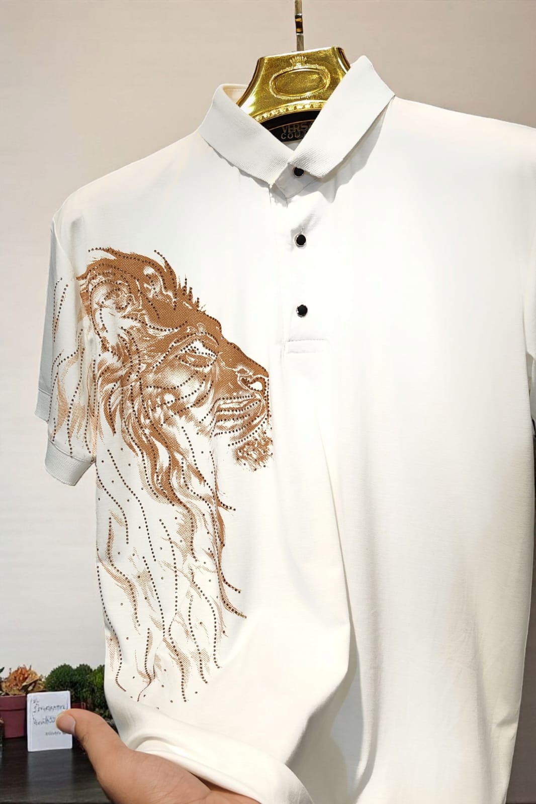 Lion Stone Tshirt- 4 Colours 2 COLOURS{ set of 4 pc ( 2 colour x 4 size )