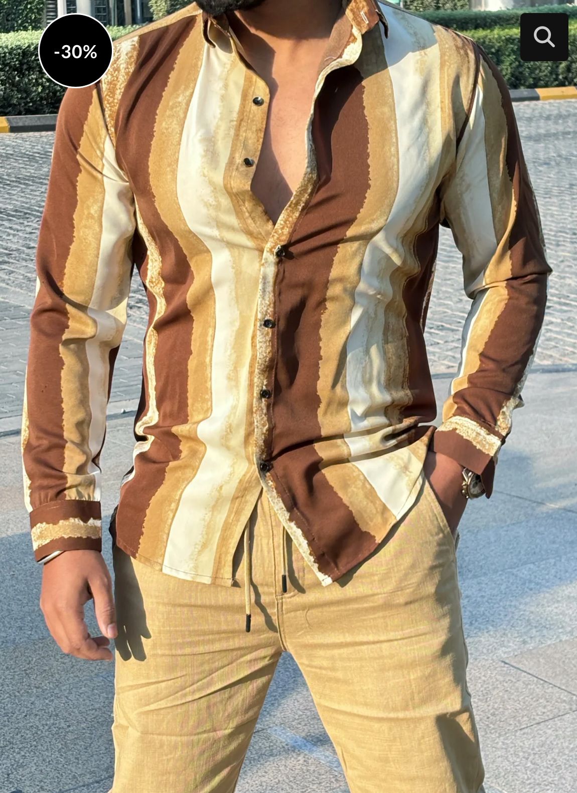 ABSTRACT SHIRSTS- { SET OF 8 PC ( 2 COLOUR X 4 SIZE ) }
