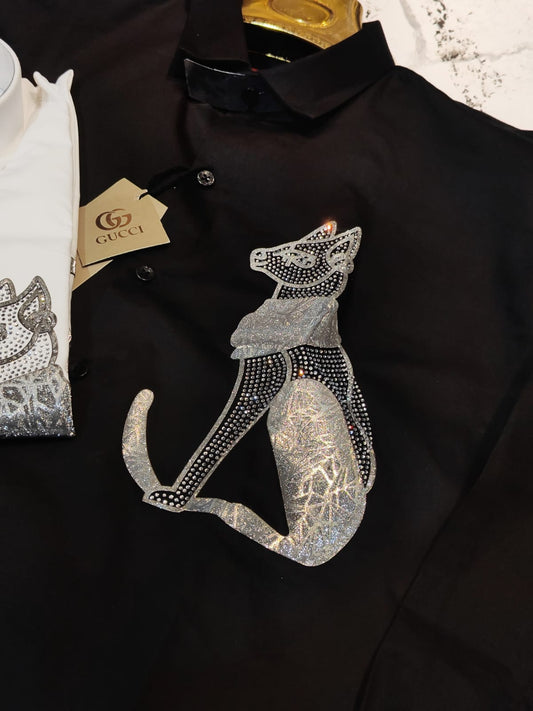 GLOWING CAT DESIGN - SET OF 4 PCS ( M L XL XXL ) x Rs.595