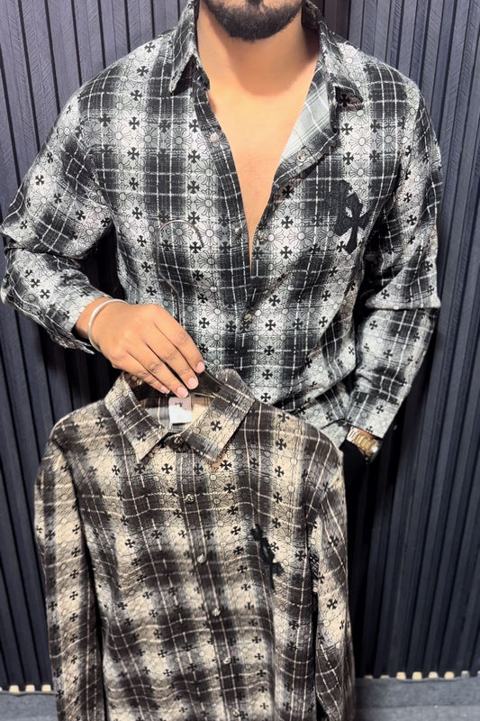 FASHION BOY CHROMEHEART HIGH END SHACKET- SET OF 8 PCS ( M L XL XXL ) x Rs.995