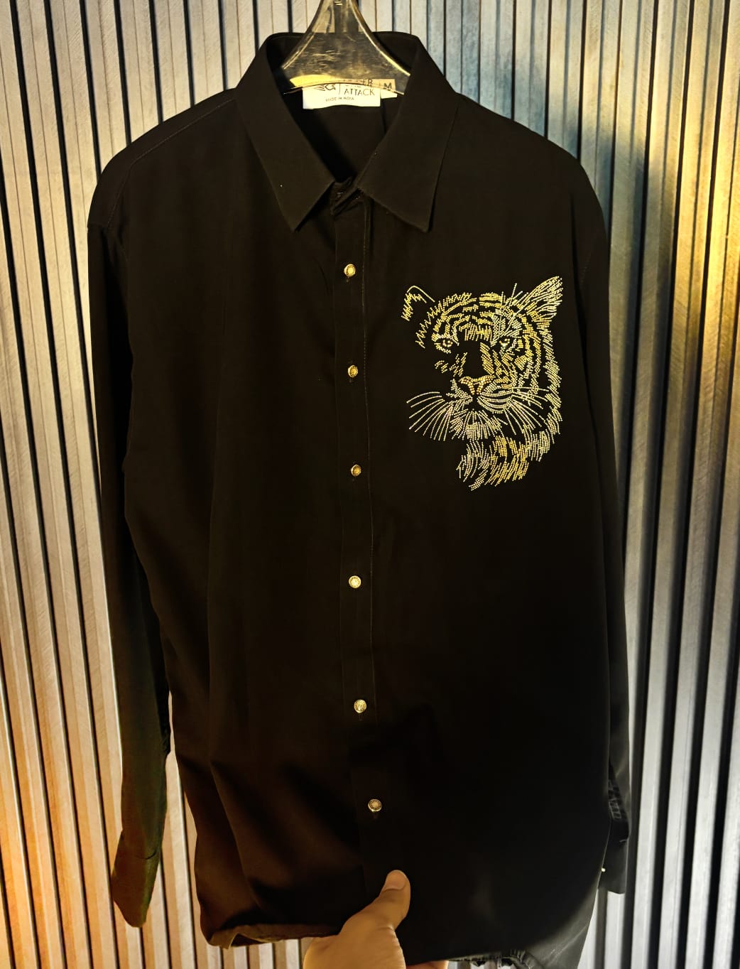 KING DIAMOND WORK SHIRT- SET OF 16 PCS ( M L XL XXL )  x Rs. 650