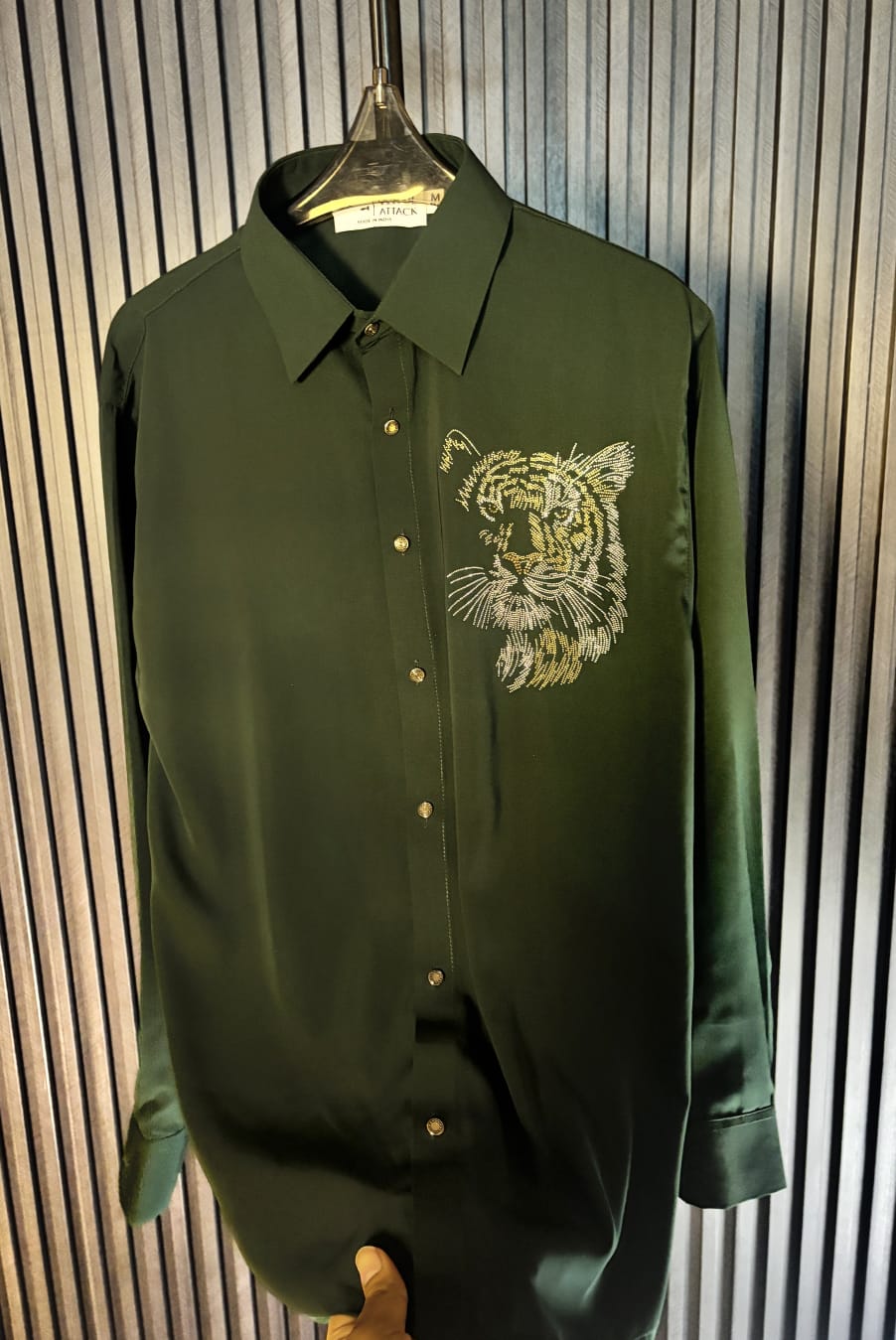 KING DIAMOND WORK SHIRT- SET OF 16 PCS ( M L XL XXL )  x Rs. 650