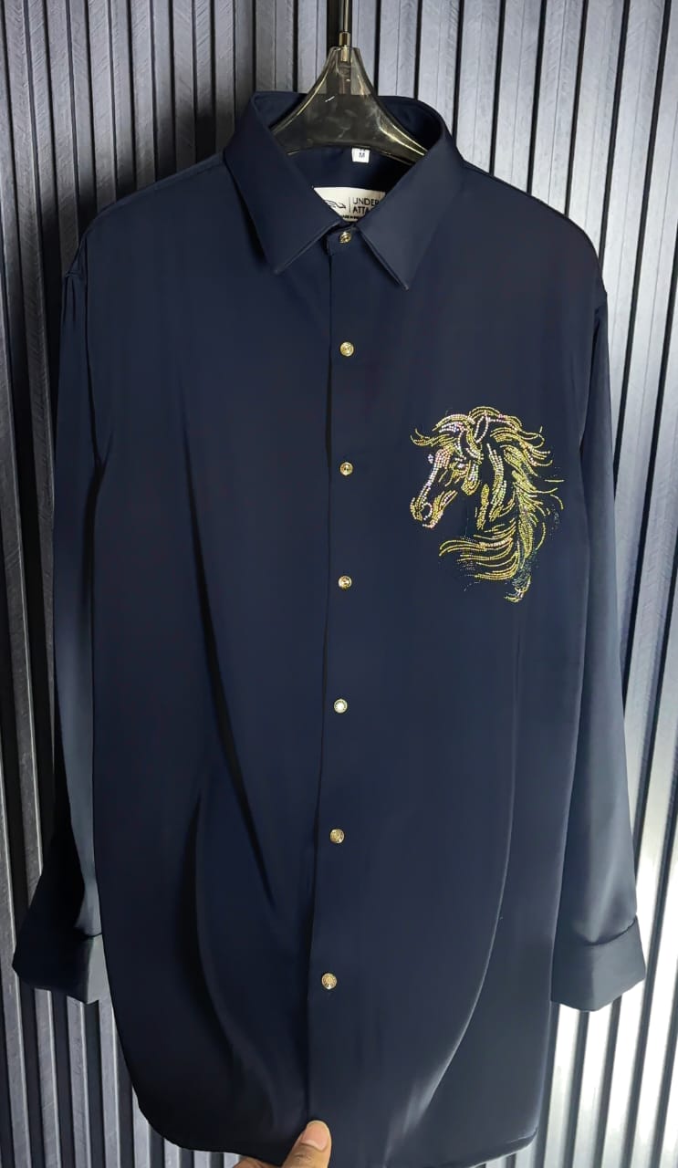 HORSE EDITION PARTY WEAR SHIRT- SET OF 20 PCS ( M L XL XXL )  x Rs. 895