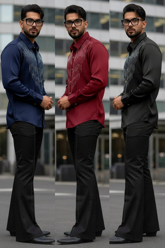 REBEL DIAMOND STICHLESS SHIRT - SET OF 16 PCS ( M L XL XXL )  x Rs. 895