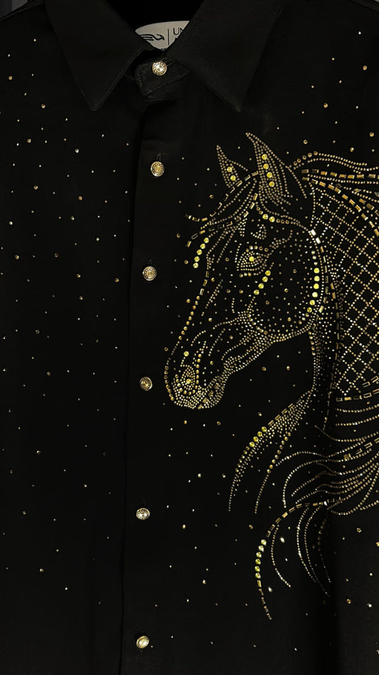 SCATTERED HORSE EDITION SHIRT- SET OF 8 PCS ( M L XL XXL )  x Rs. 895