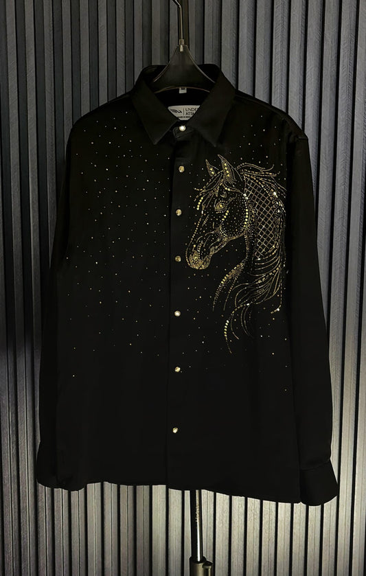 SCATTERED HORSE EDITION SHIRT- SET OF 8 PCS ( M L XL XXL )  x Rs. 895