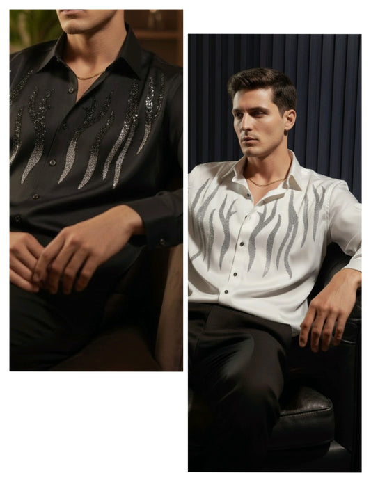 DOUBLE SHADED FIR SHIRT- SET OF 8 PCS ( M L XL XXL )  x Rs. 895